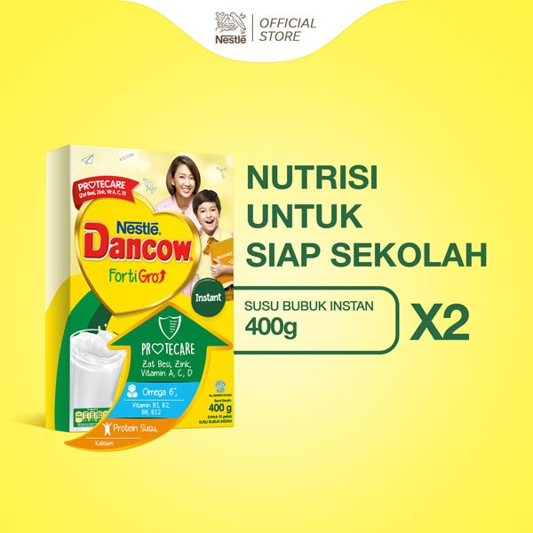 

[ COD ] Nestle DANCOW FortiGro Susu Bubuk Susu Anak Instant 400 x 2pcs