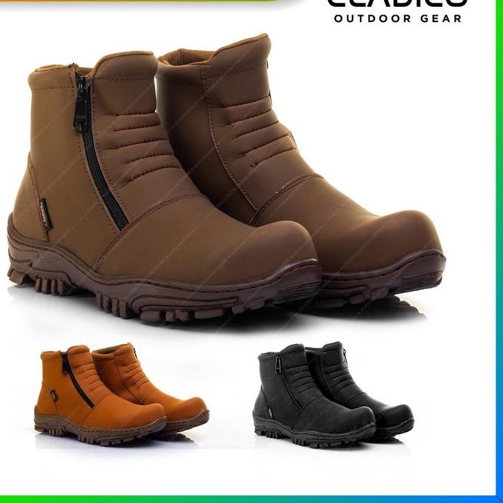 ◄ Sepatu Sefty Pria Ujung Besi Original | Septi kerja proyek | Septy murah | Safety tanpa tali Cladi