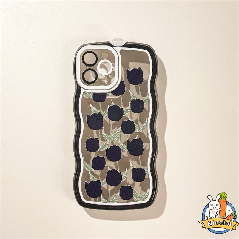 Realme C35 C33 C31 C30 C30s 10 9 Pro+ C21 C21Y C25Y C25 C25s C20 C20A C17 Realme C15 C12 C11 8 8i 7i 5 5i 5s 6i C3 Narzo 50 50i 50A Prime Mewah Keren Tulip Hitam Casing Ponsel Tahan Guncangan Back Cover