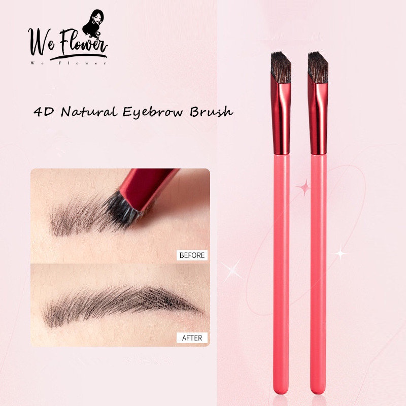 We Flower Profesional Alami Hairline Sikat Alis 4D Rambut Stroke Alis Brush Multi Fungsi Makeup Brushes Concealer Grooming Tool