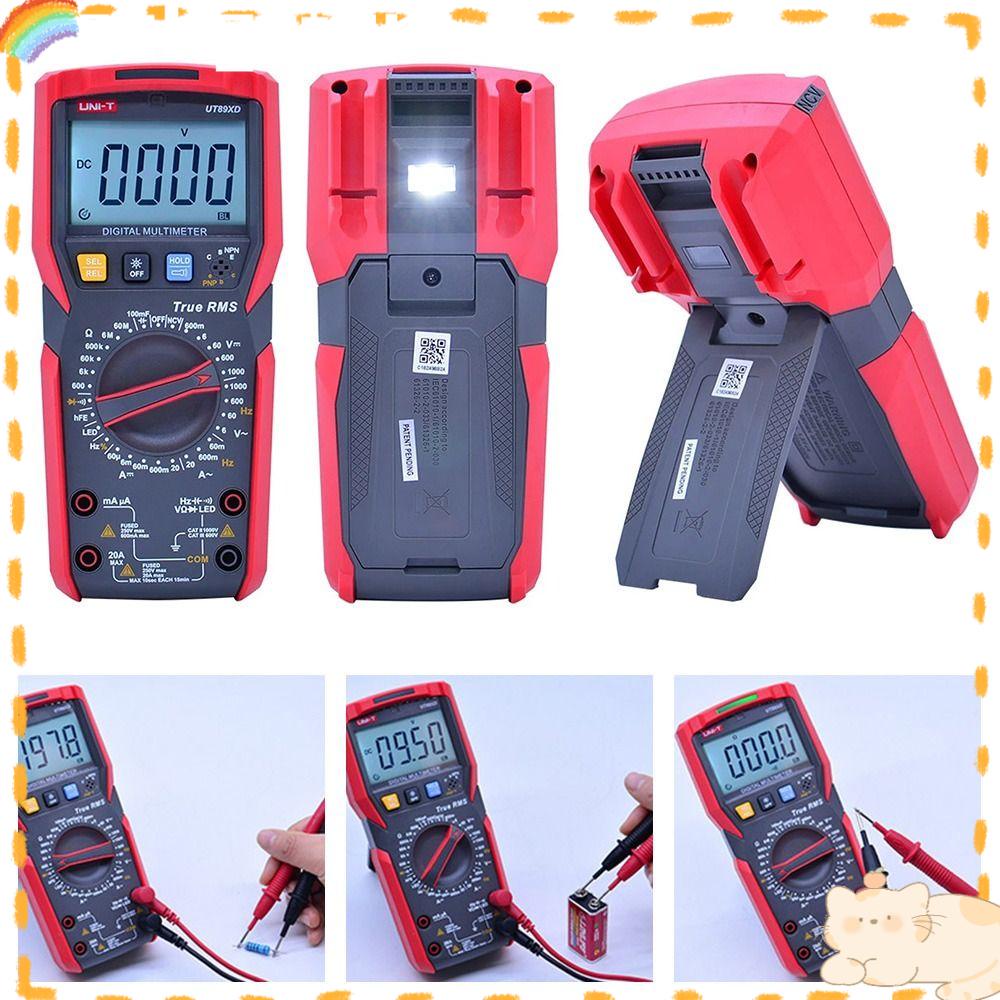 Solighter Digital Multimeter Multifungsi NCV Ukur Temp/LED Tester AC/DC Ammeter