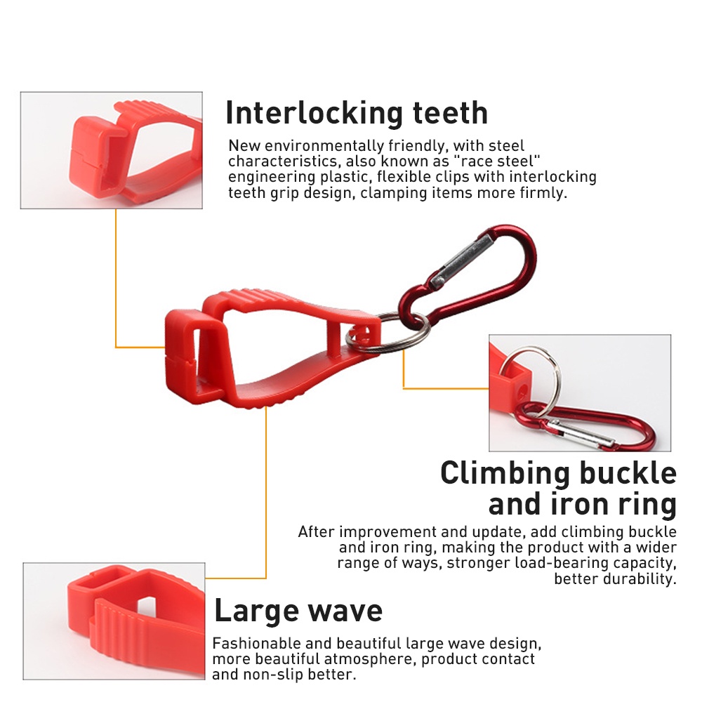 Clip Klip Sarung Tangan Multifungsi Gantungan Gantungan Sarung Tangan Luar Ruangan Gripper Klip Penjaga Kerja Penjepit Gripper Pekerjaan Tenaga Kerja Penjepit Penangkap