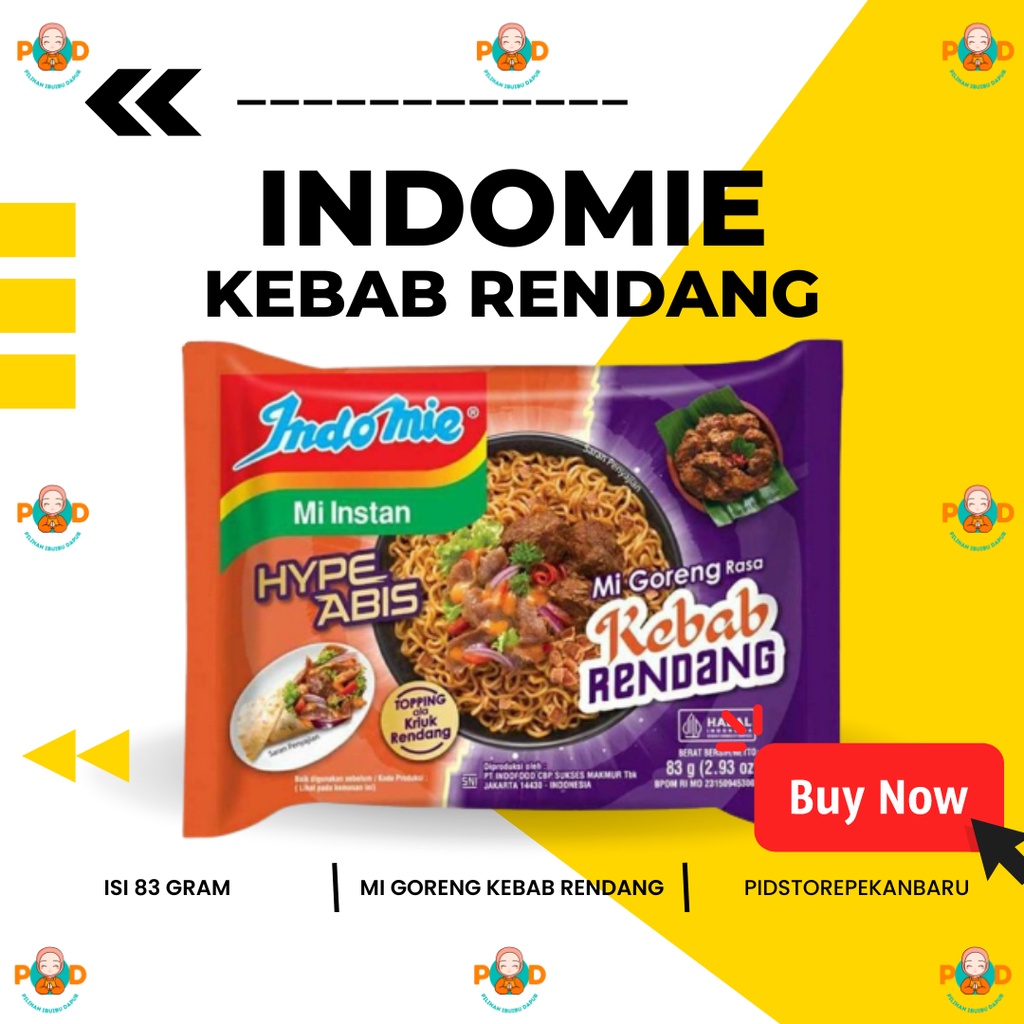 

INDOMIE HYPE ABIS MI GORENG KEBAB RENDANG 83 GRAM