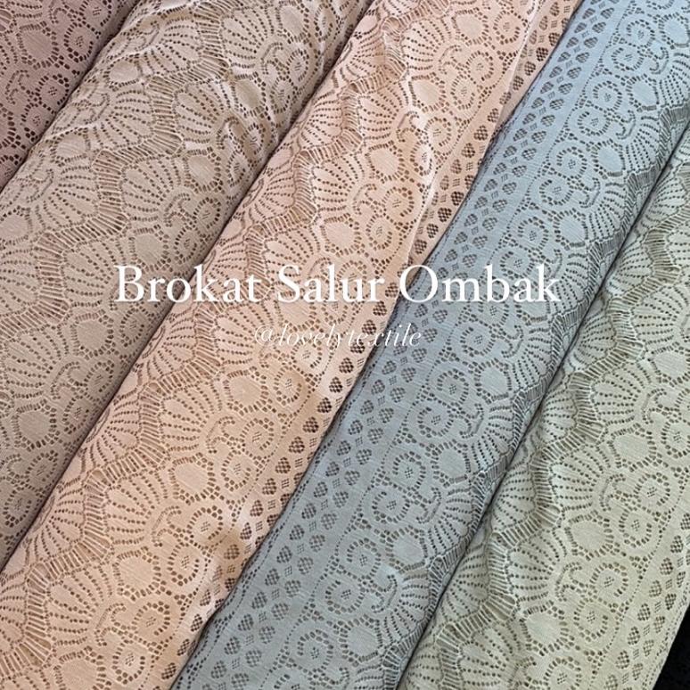 BARANG TERUPDATE A23 Kain Brokat Meteran / KAIN BRUKAT MOTIF SALUR OMBAK ✍