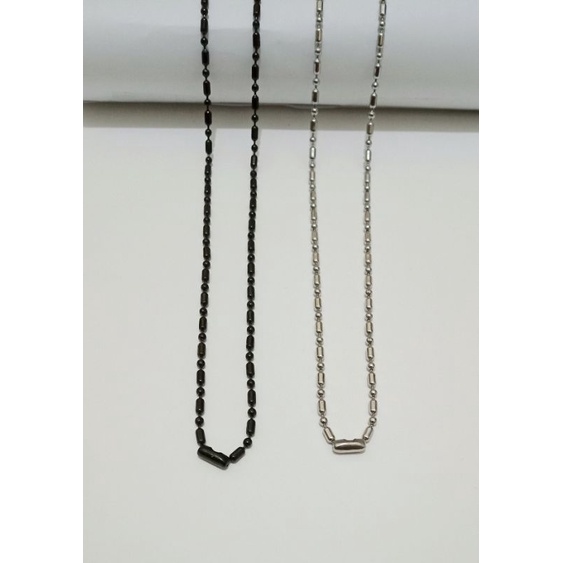 RCM01. Kalung Titanium dewasa pria/wanita lapis emas 60cm