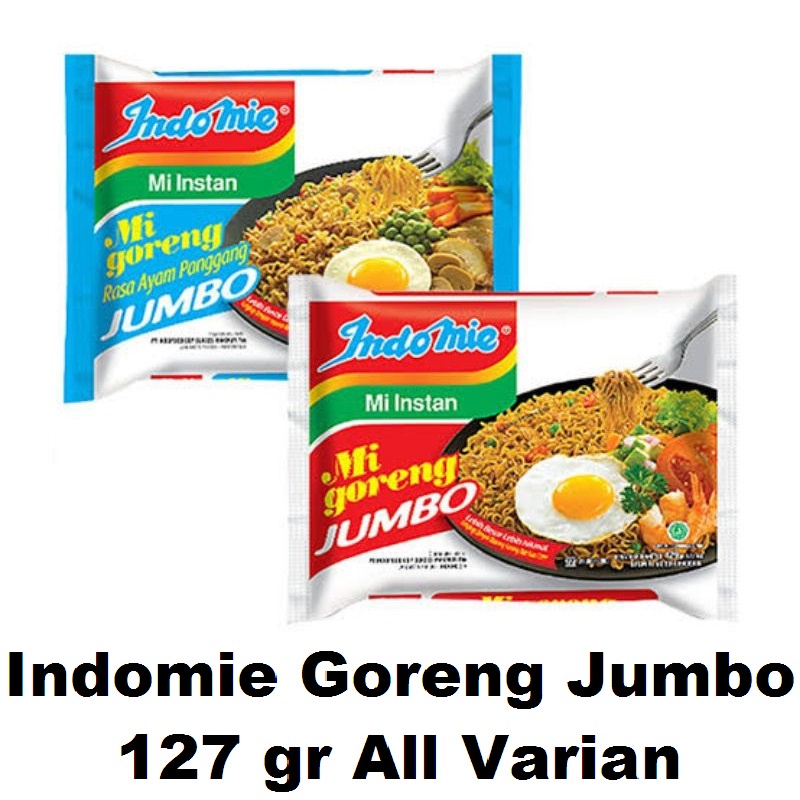

Indomie Goreng Jumbo 127 gr All Varian - Mi Goreng - Mie Goreng