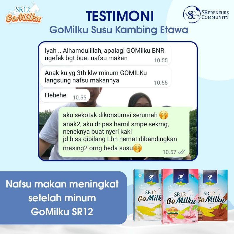 GOMILKU SUSU BUBUK ETAWA SR12 PENAMBAH NAFSU MAKAN DAN BERAT BADAN ANAK