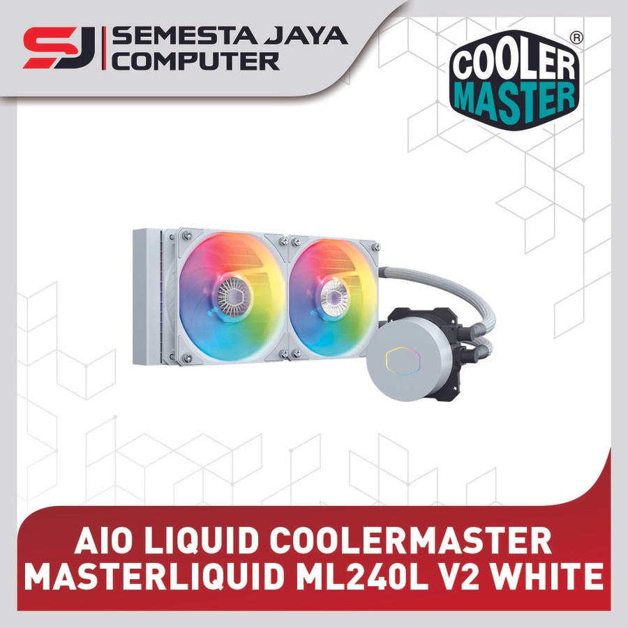 Cooler Master MASTERLIQUID ML240L V2 WHITE ARGB LIQUID COOLER WHITE