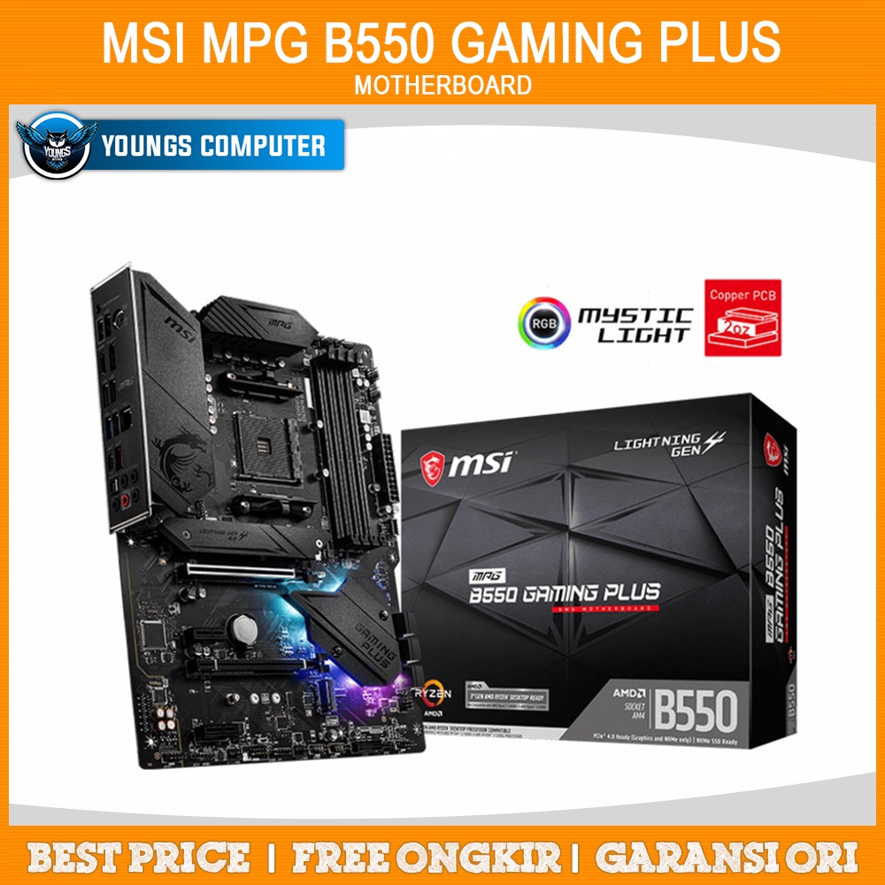 MSI MPG B550 GAMING PLUS | Motherboard AMD B550 Ryzen AM4 ATX