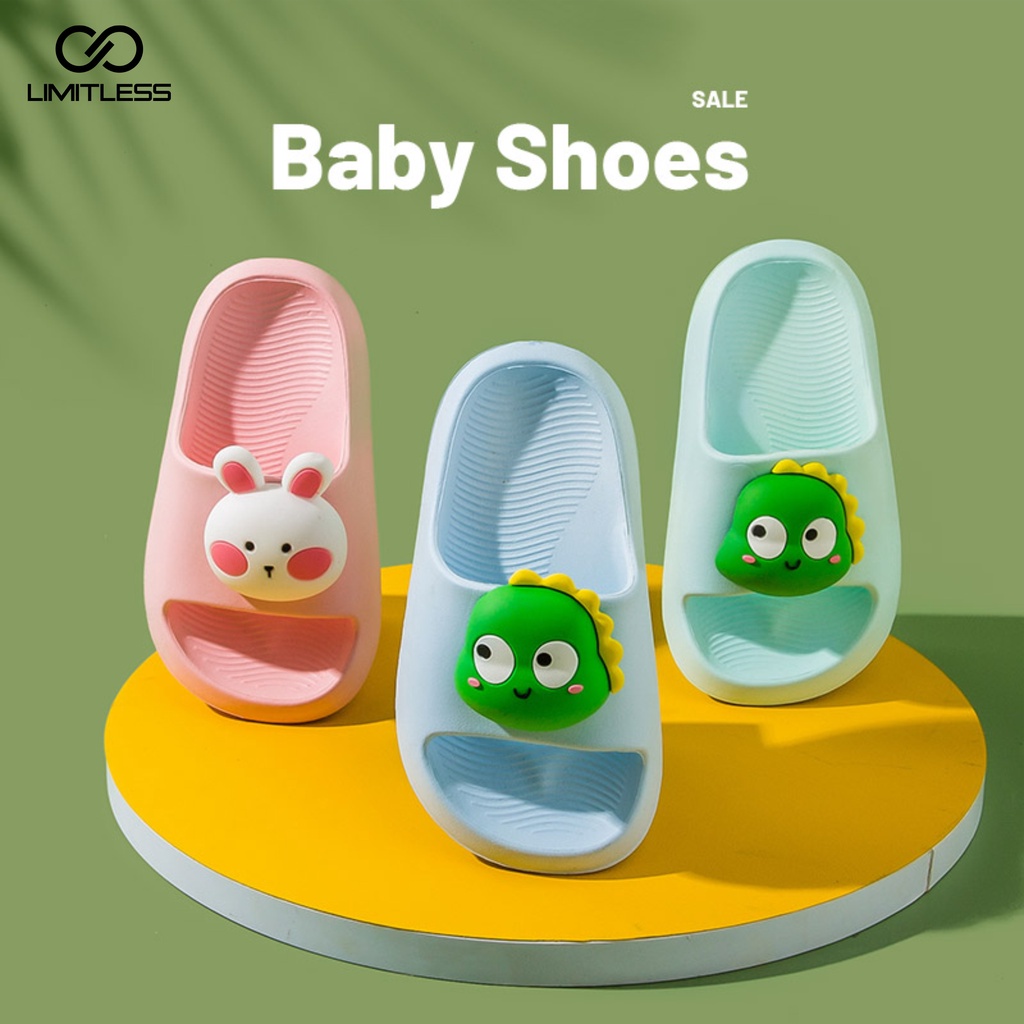 Zerolimit - Sandal Selop Anak Perempuan Laki Laki Karakter Jibbitz Premium Korean Style Sendal Slip On Anak Unisex Eva Ringan Terbaru Slip On Jelly Cute Terbaru