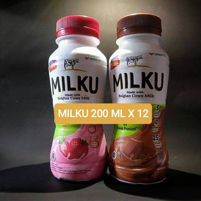 

MILKU SUSU UHT BOTOL 200 ML X 12 PCS