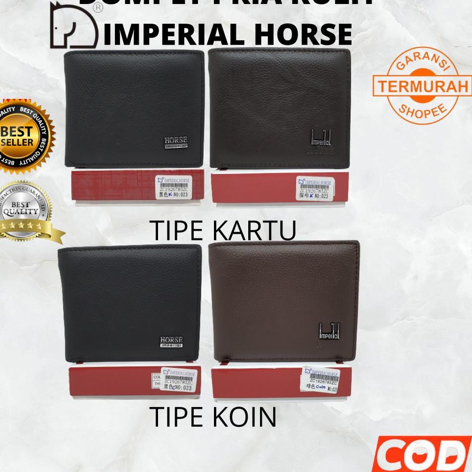✲ Dompet Pria Kulit Asli Dompet Lipat Original Import |Dompet Cowo Imperial Horse(Horse ✰