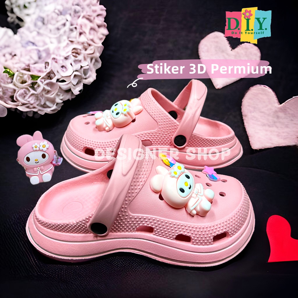 Sepatu Sandal Jelly Baim CROCS Anak Perempuan Jibbitz Terbaru 2023 EVA/RINGAN DIY