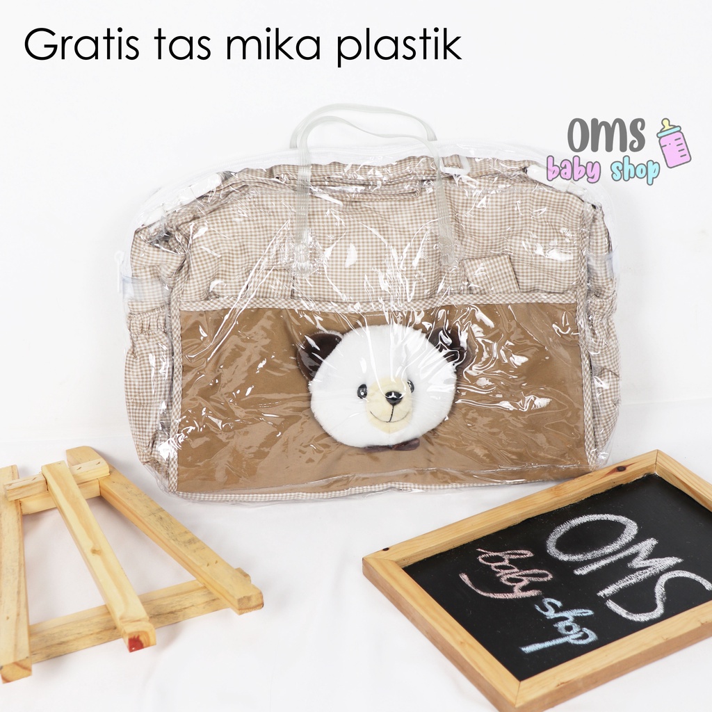 [FREE TAS MIKA] Tas Perlengkapan Bayi / Diaper Bag Motif Boneka Lucu / 30 x 40 cm