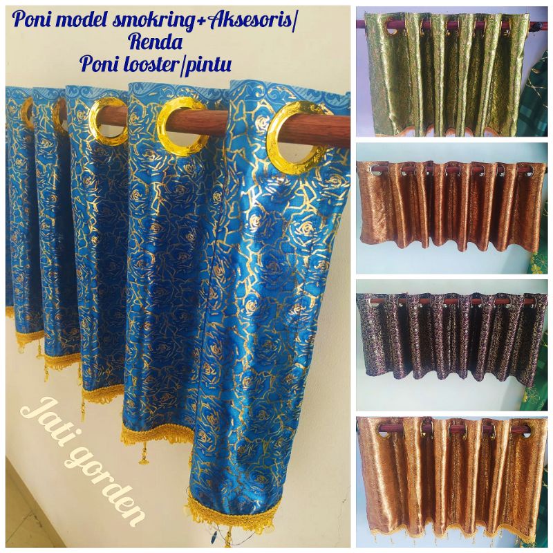 Gorden Poni Mewah Gorden Pintu Tengah Gorden Poni Blackout Gorden Poni Pintu Poni Gorden Mewah