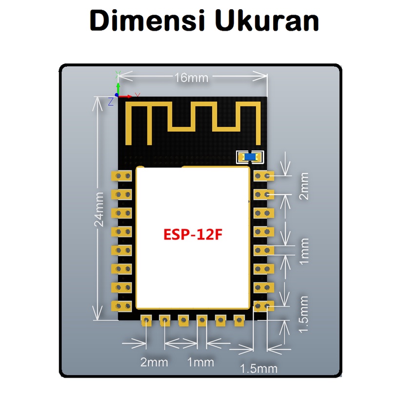 [HAEBOT] ESP12 ESP12F WiFi Module Wireless ESP8266 IoT Board 4 MB MCU Network Internet Mikrokontroller UART Remote Control Smart Home ESP 12F