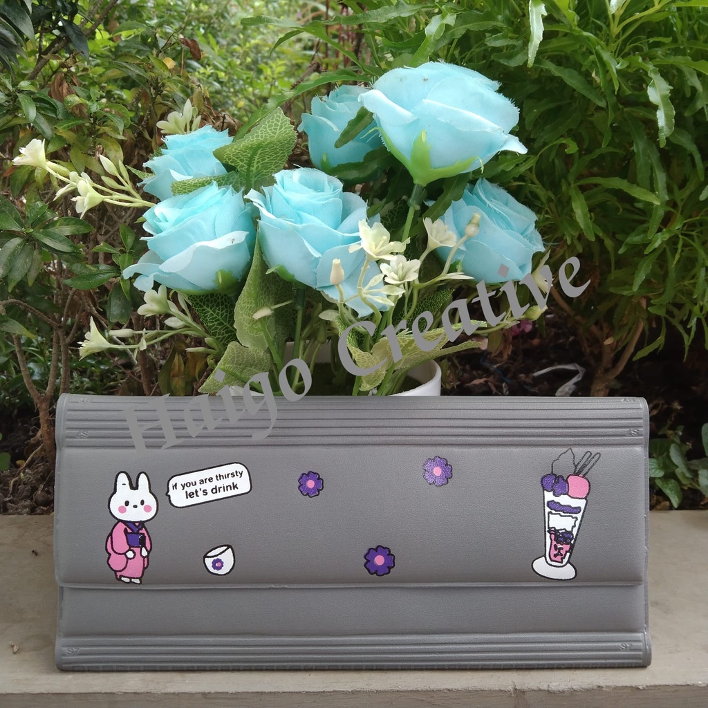 Dompet organizier motif boneka - dompet keuangan bulanan wanita