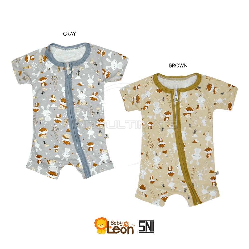 1Pcs Jumsuit Bayi NEWBORN Jumper Bayi Baru Lahir Full Resleting BABY LEON DS-120 SM-902 Jumpsuit Bayi Cotton Double Knit Baby Sleepsuit Baju Tidur Bayi Pakaian Bayi Baju Harian Anak Bayi Balita