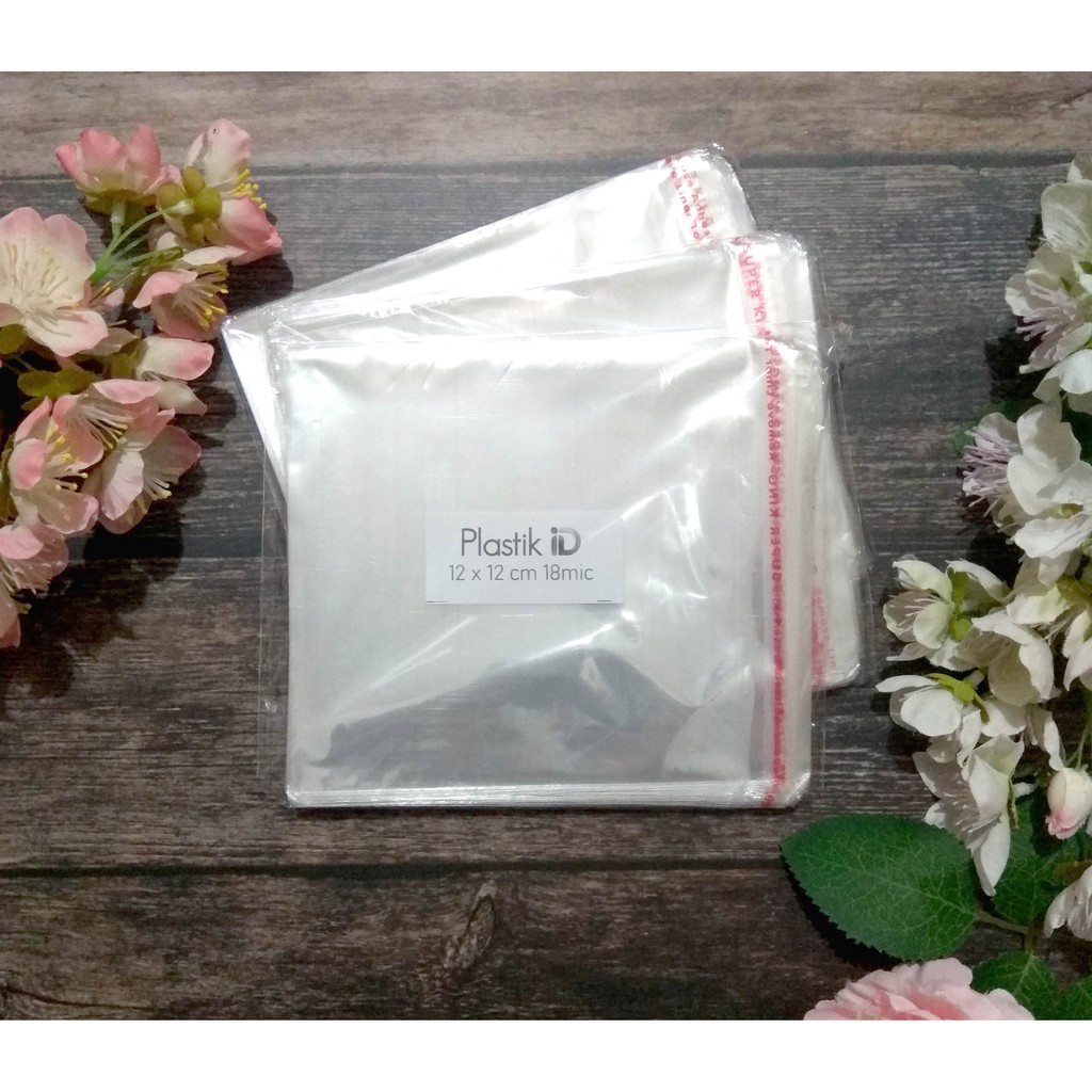 

12 x 12 cm Plastik Kaca | Plastik Opp | Plastik Bakery/Roti