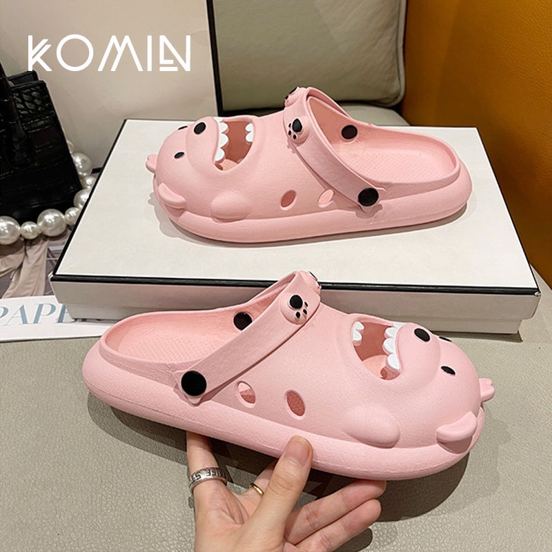 KOMIN-Sandal Beruang Kecil Wanita Eva Lembut Dewasa Sandal Rumah Ringan Nyaman Sandal Pasangan Korea Selatan Dalam Kamar Mandi Size 36-41