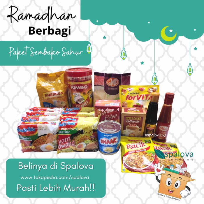 

PARSEL RAMADAN PAKET SEMBAKO SAHUR