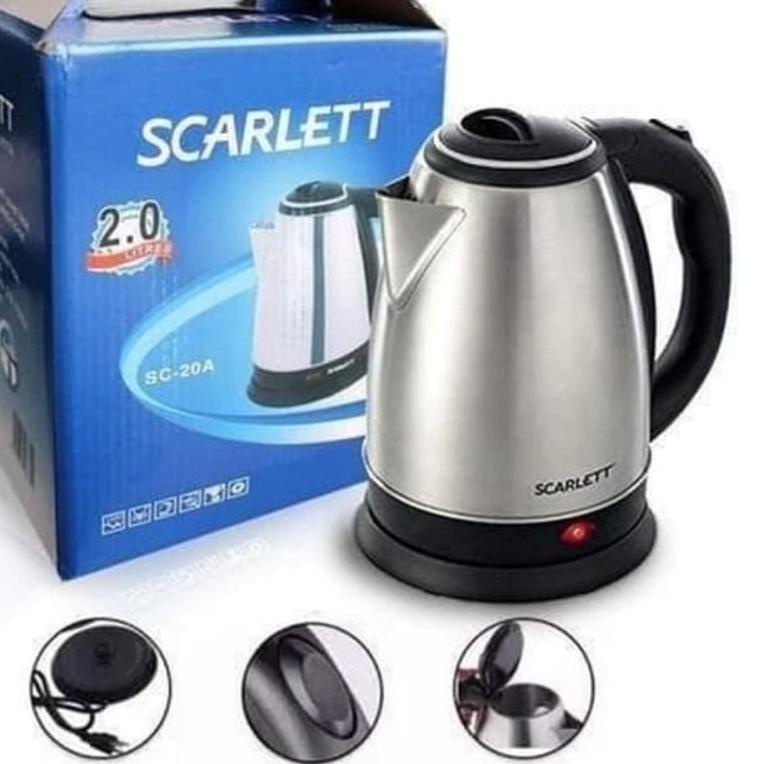 ◊ COD TEKO LISTRIK SCARLETT 2 LITER HIGH QUALITY/TEKO PEMANAS AIR/TEKO LISTRIK MURAH/ALAT PEMANAS AI