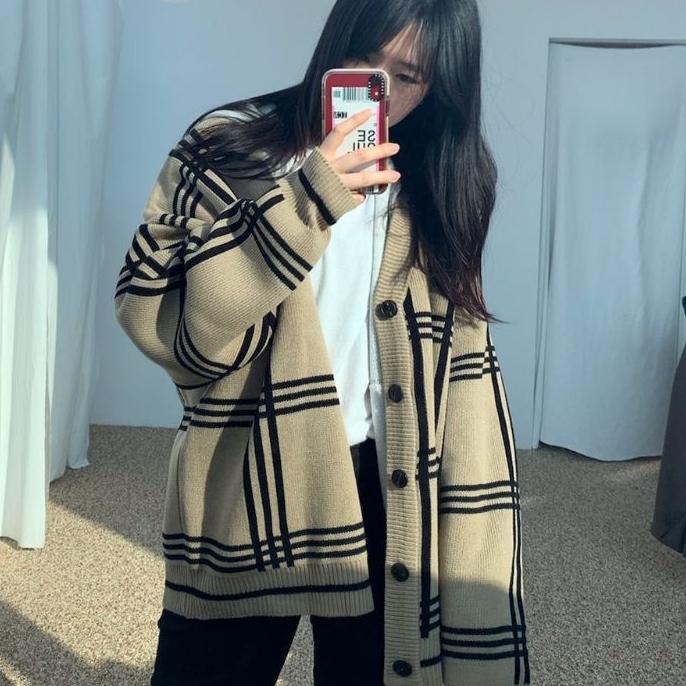 ✸ CARDIGAN MINGYU JAEHYUN MOTIF KOTAK RAJUT PREMIUM ◙