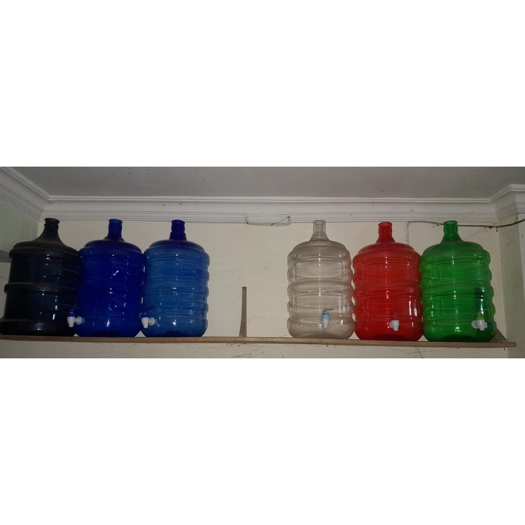 Galon Kran 19 Liter Warna Biru, Merah, Hijau, Transparan