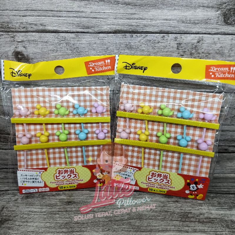 FOOD PICK MICKEY - FOODPICK DISNEY MICKEY - TUSUK BUAH BENTO - CETAKAN BENTO - TUSUK BENTO - TUSUK BEKAL ANAK SEKOLAH
