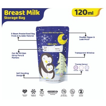 GEA BABY Breastmilk Storage Bags Kantong Asi 120 ml 200 ml 250 ml isi 30 pcs