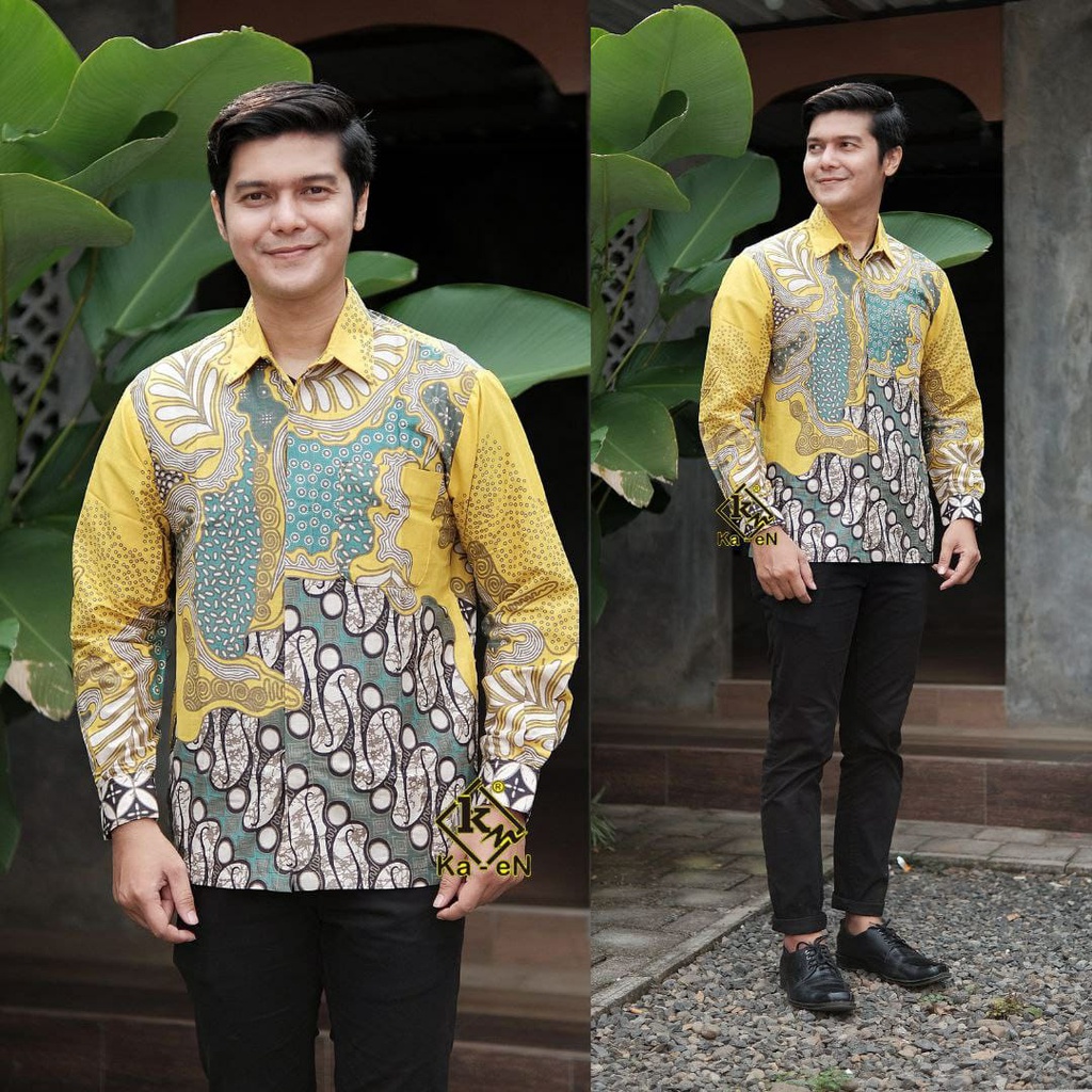 Batik couple wanita pria batik kantor terbaru seragam batik wanita pria masa kini M L XL XXL Jumbo
