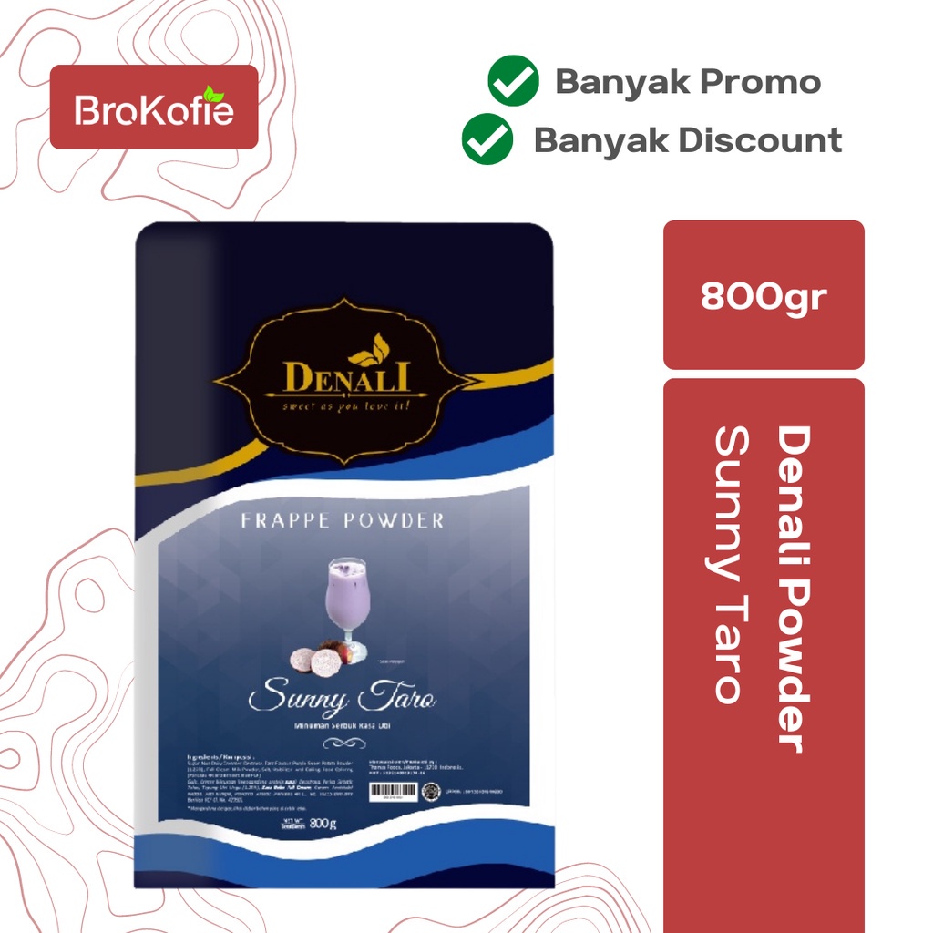 

Denali Powder Sunny Taro 800g Promo Bubuk Minuman Premium Termurah