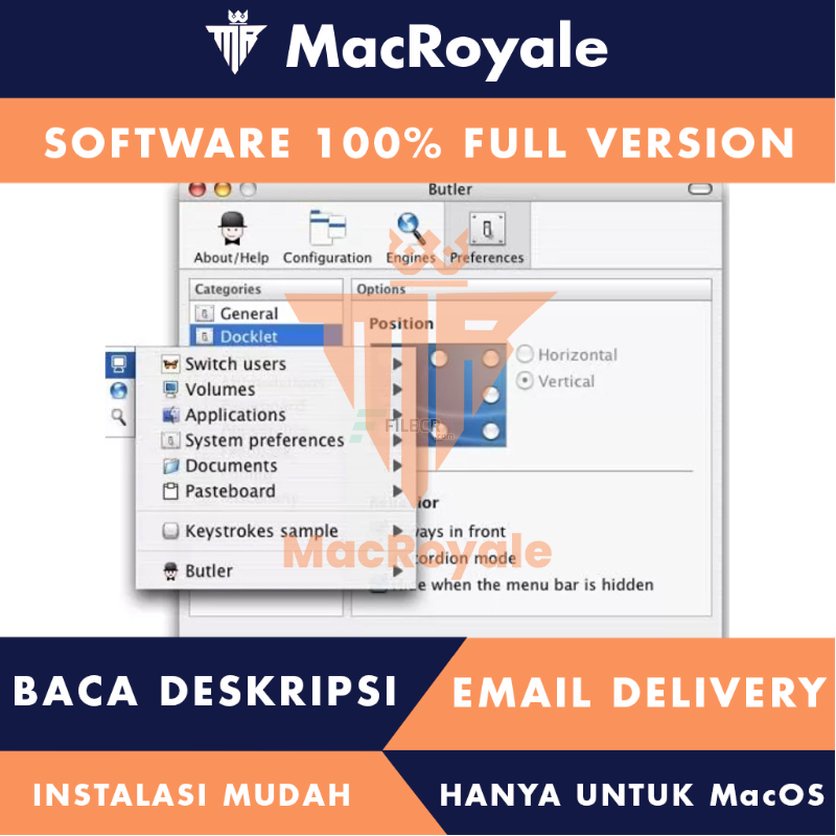 [MacOS] Butler Full Version Lifetime Full Garansi