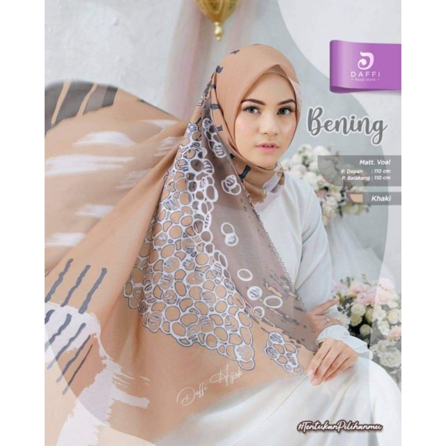 Hijab Segi Empat Daffi "BENING"