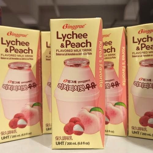 

binggrae lychee peach milk 200ml - Leci and peach