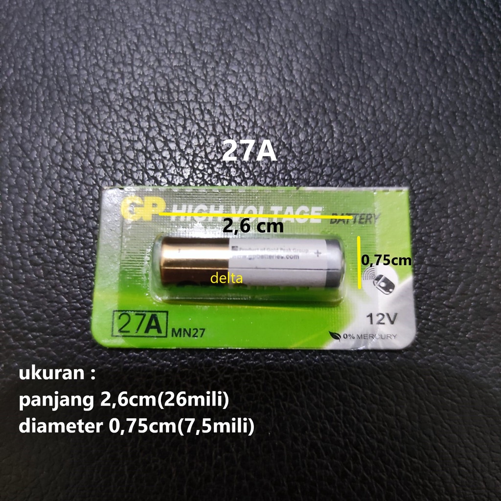 Battery Baterai Remote mobil 27A Merk GP