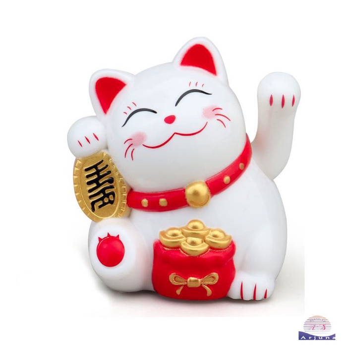 solar kucing hoki kucing rejeki lucky cat 11cm tenaga surya solar