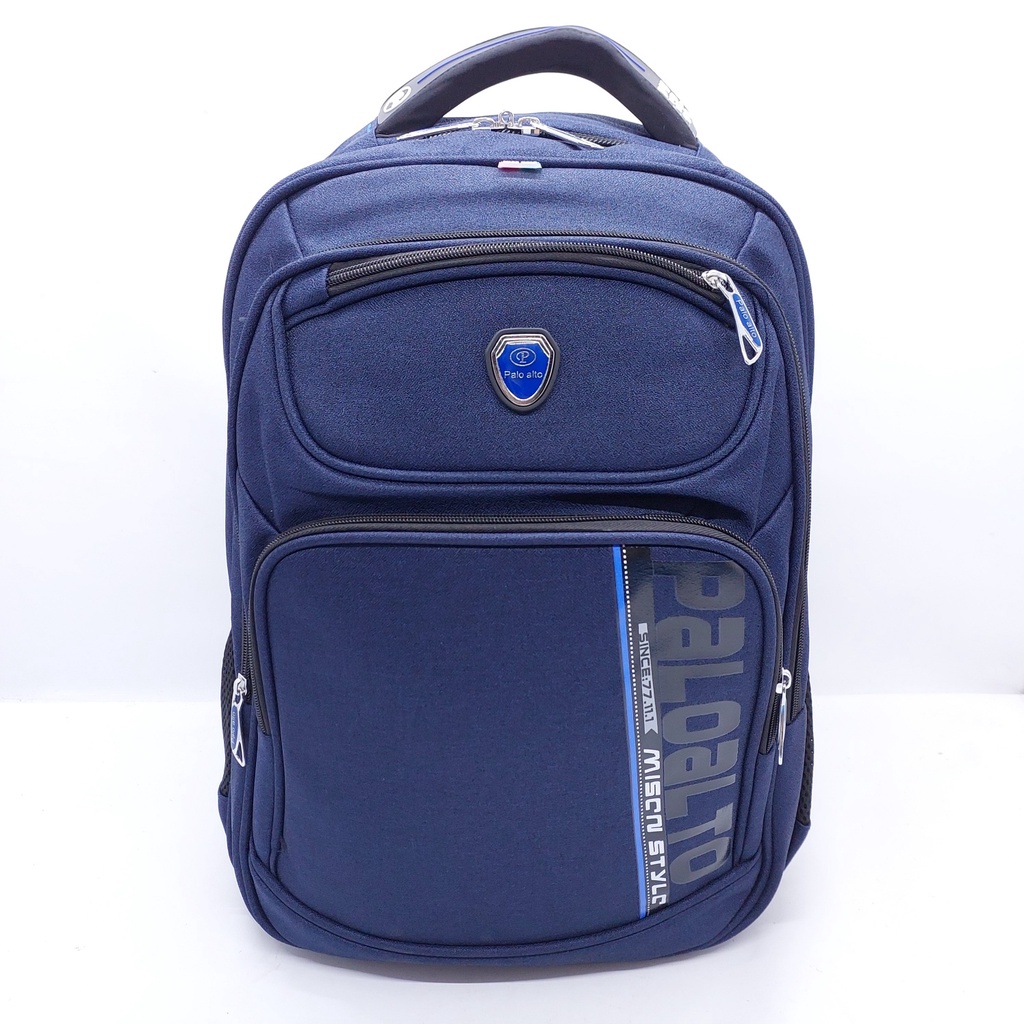 Tas Laptop PALO ALTO KANVAS JEANS 18 INCHI MURAH BARU ORIGINAL / Ransel LAPTOP PALO ALTO ORIGINAL PREMIUM MOTIF TULISAN BAHAN JEANS BARU / Tas Punggung PALO ALTO MURAH / TAS KERJA PALO ALTO 18 INCHI BESAR + USB MURAH / TAS SEKOLAH PALO ALTO USB ORI MURAH