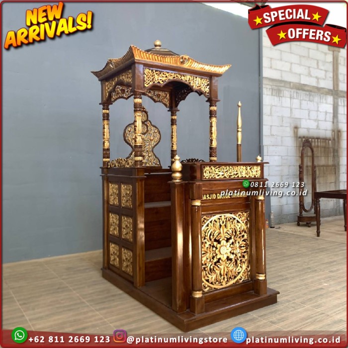 Mimbar Masjid Jati Mimbar Jati Jepara Mimbar Masjid Ukiran Jepara Furniture Indonesia