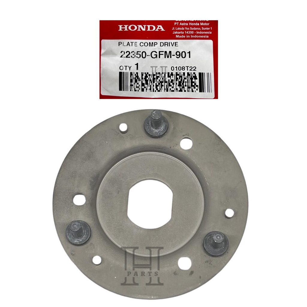 DUDUKAN KAMPAS KOPLING GANDA PLATE COMP DRIVE ADV PCX VARIO 125 150 160 K59 22350-GFM-901 ASLI ORIGINAL AHM HGP HONDA