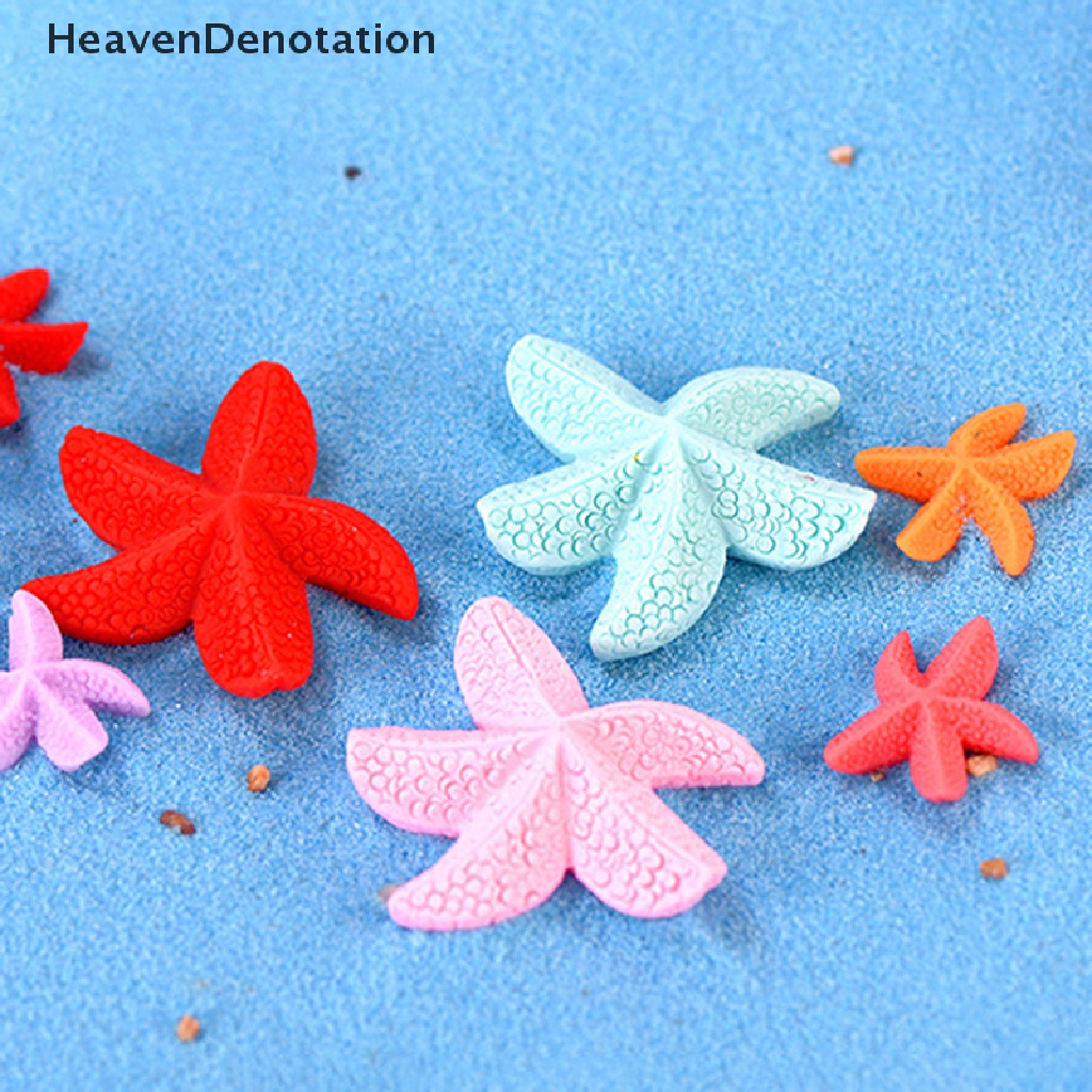 [HeavenDenotation] Mini Warna-Warni Bintang Laut Berujung Lima Bintang Laut Resin Ikan Bintang Laut Lansekap Ornamen Aksesoris Dekorasi Aquarium Multi Gaya HDV