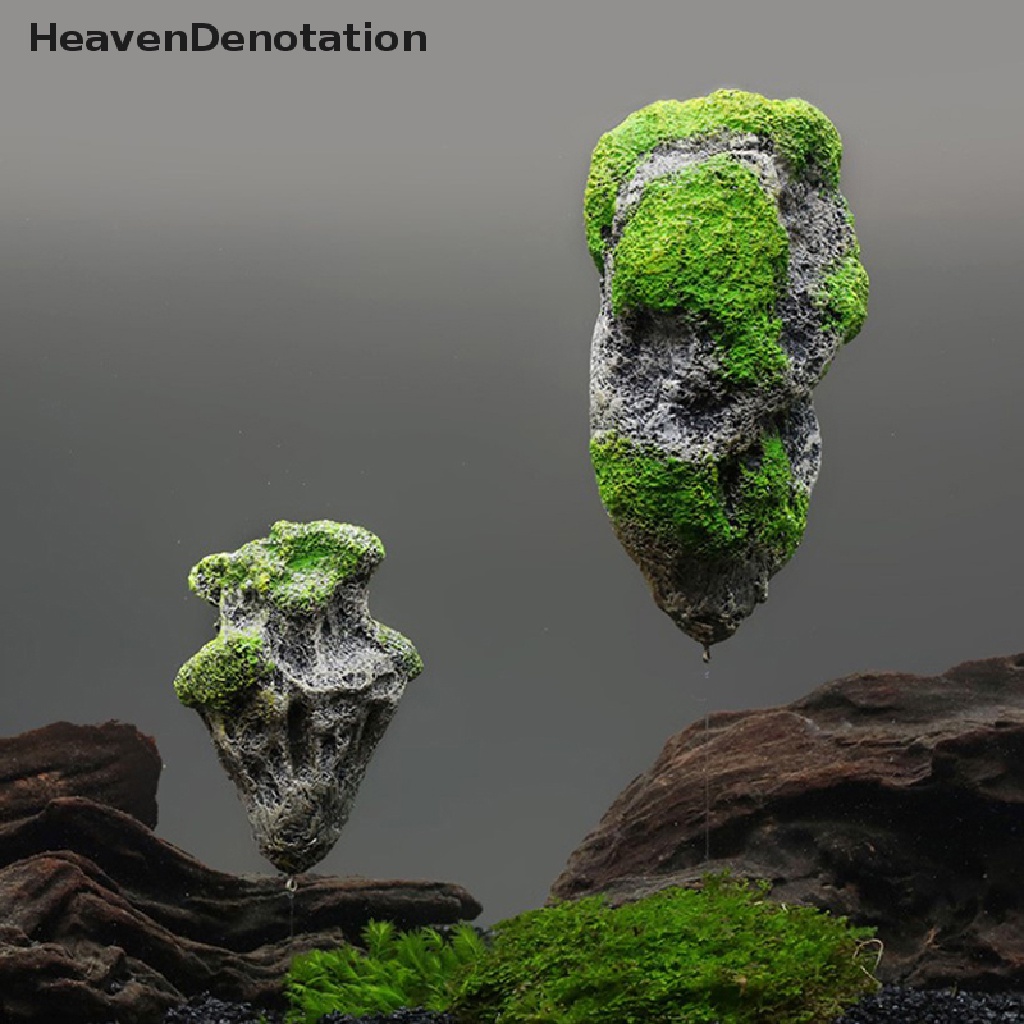 [HeavenDenotation] 1pc Floag Batu Gantung Artificial Stone Aquarium Decor Hiasan Ikan HDV