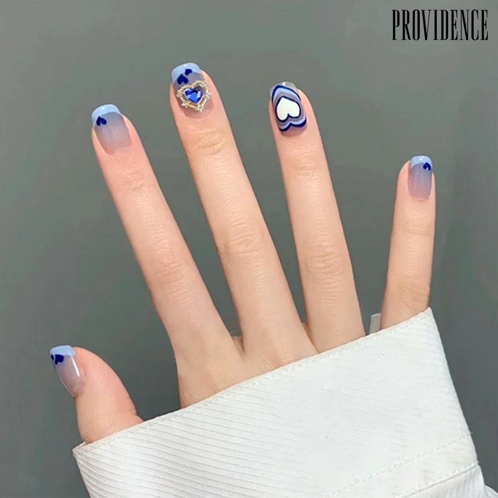 Providence 10 Pcs Manicure Decor Sparkling Stunning Efek Visual Tiga Dimensi DIY Kuku Jantung Warna-Warni Kuku Berlian Palsu Paduan Ornamen Perlengkapan Kuku