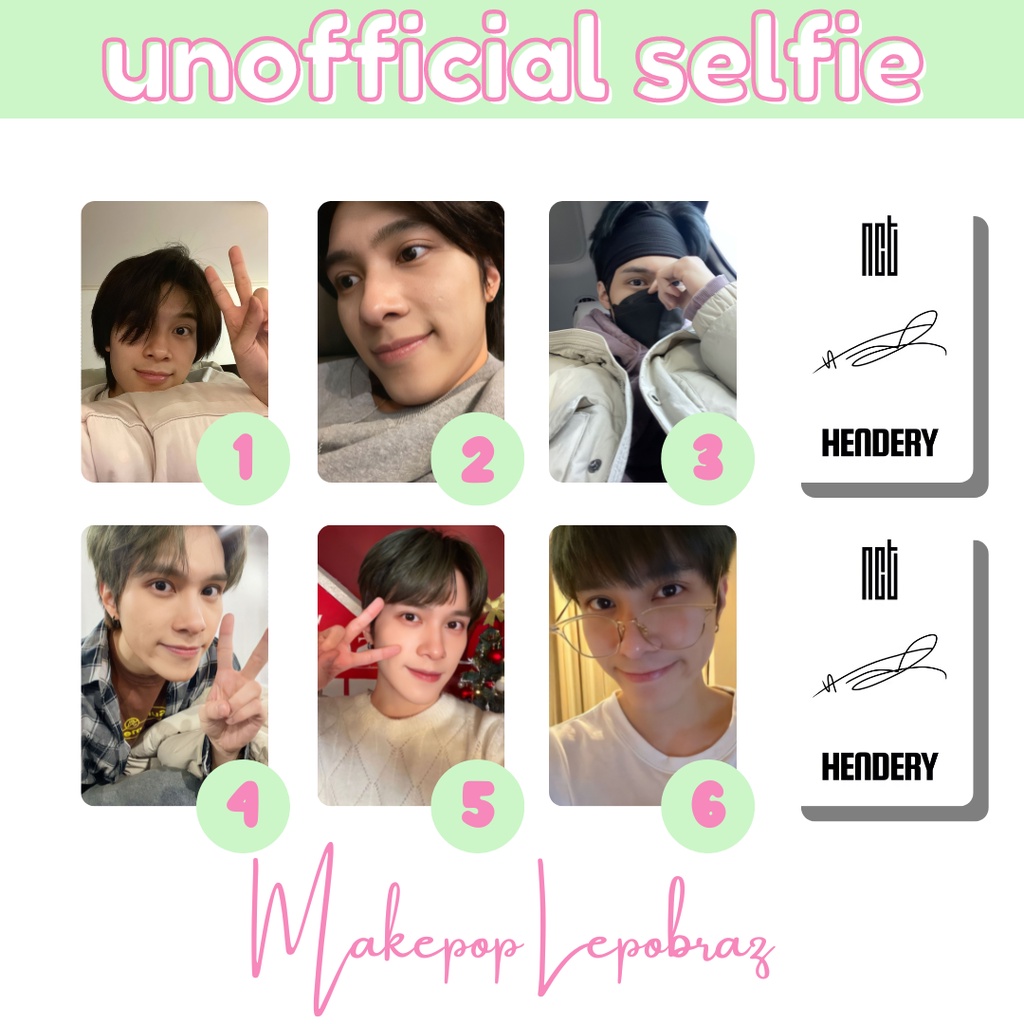 [PART 1B] [MIN. 3 PC] NCT WAYV UNOFFICIAL SELFIE - BOYFRIENDABLE TAEYONG TAEIL HENDERY KUN MARK RENJUN