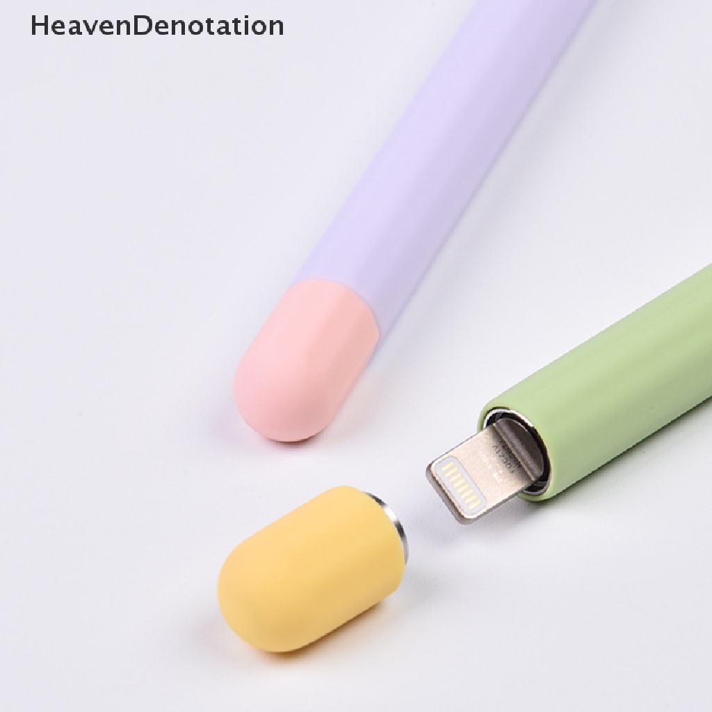 [HeavenDenotation] Untuk Funda Pensil1 2 Case Duotone Soft Silicone Cover Pelindung Generasi Ke 1 2 iPad Pensil Kulit Untuk Pensil Case HDV