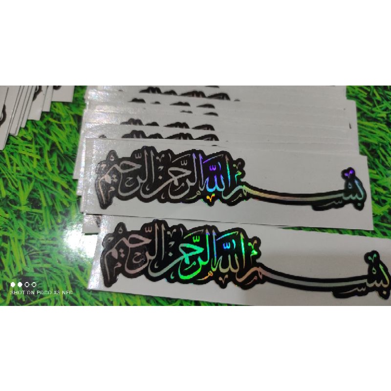 stiker bismillah print &amp; cut stiker motor