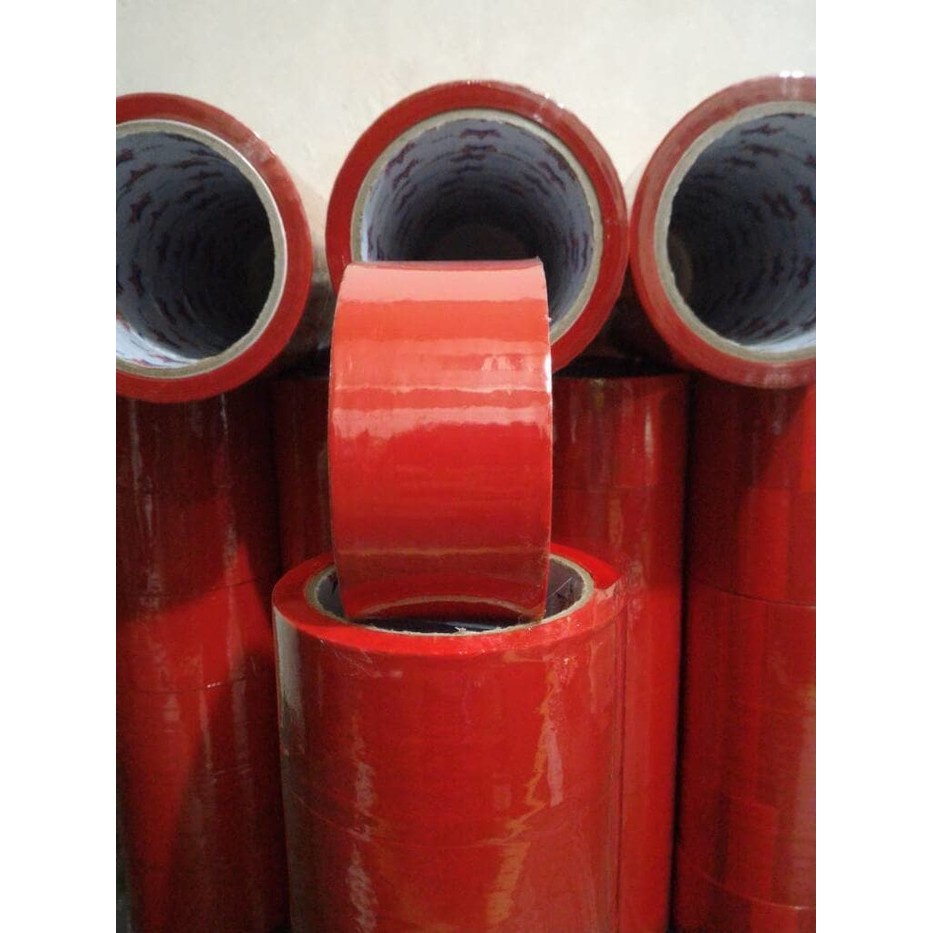

LAKBAN WARNA MERAH / OPP TAPE 48 mm X 50 METER