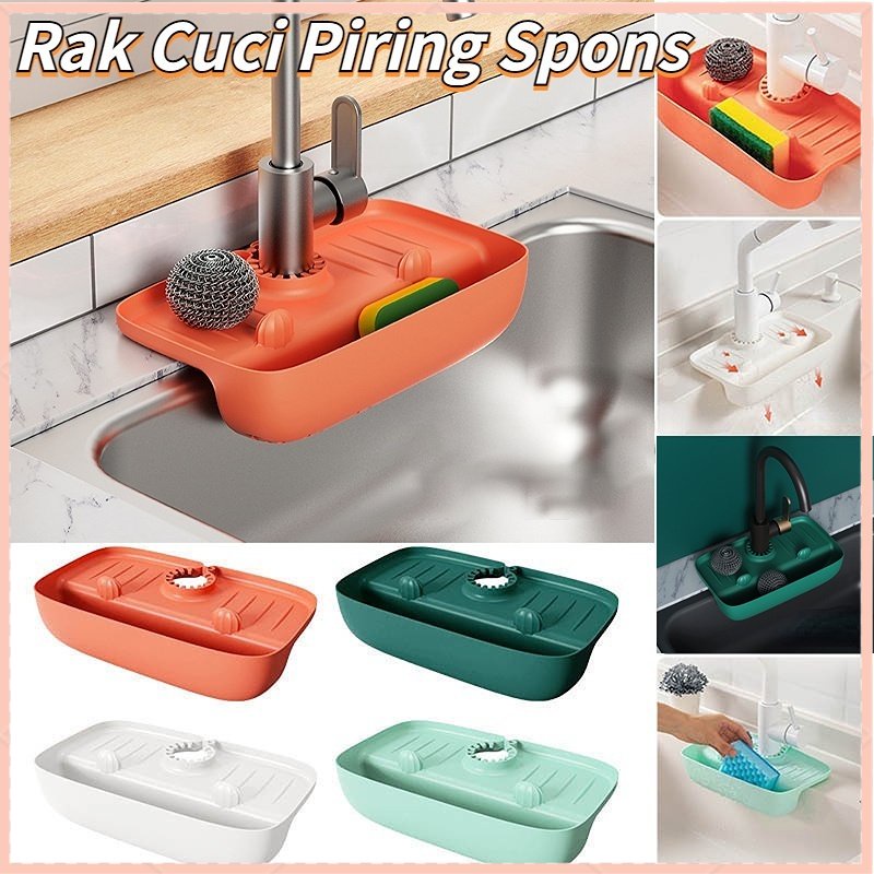 【COD】Rak Cuci Piring Spons Anti Slip/Rack Dish Washing Sponge/Sink Sponge Drain