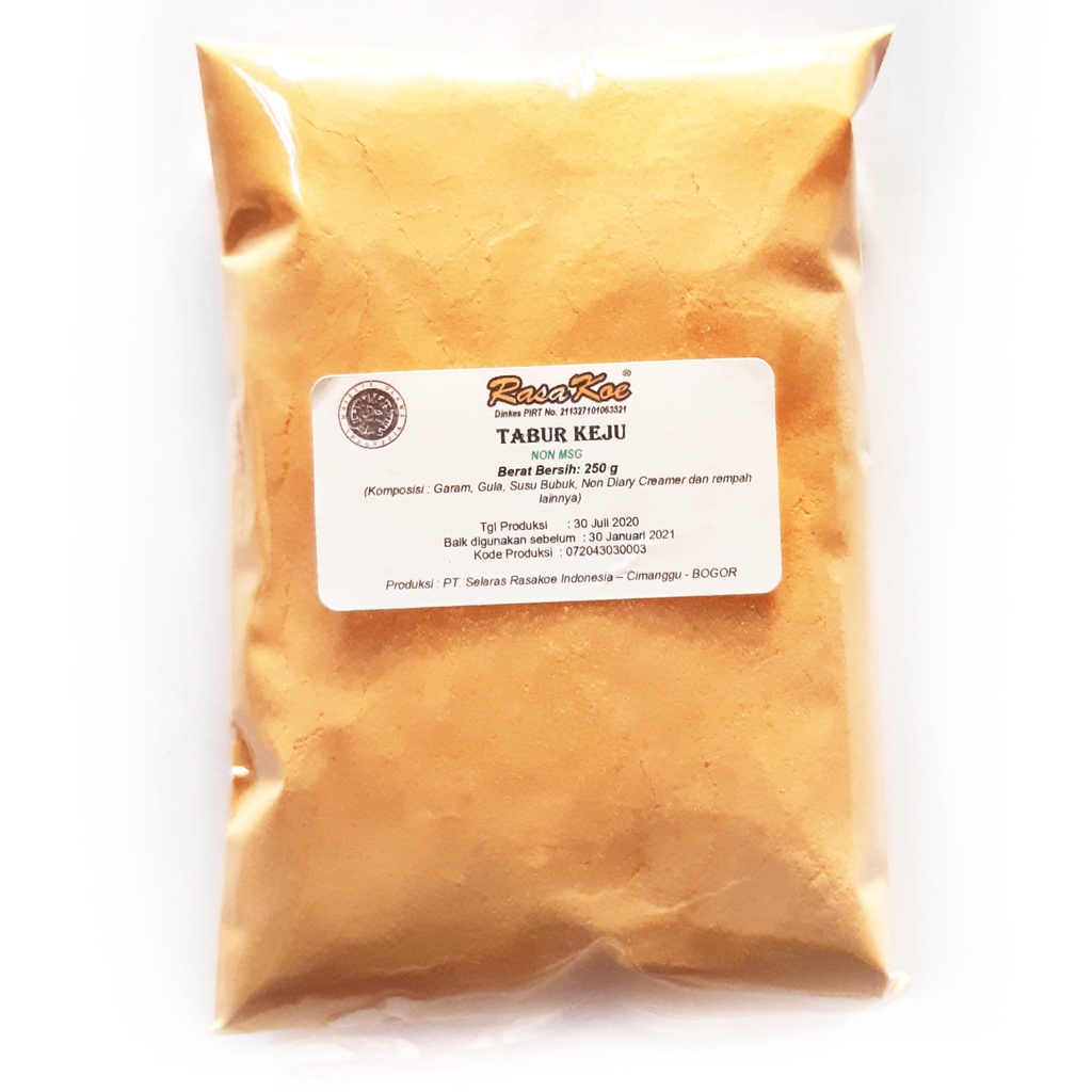 

Bumbu Tabur Keju Manis Non MSG 250 Gram Rasakoe bumbudapurbintang