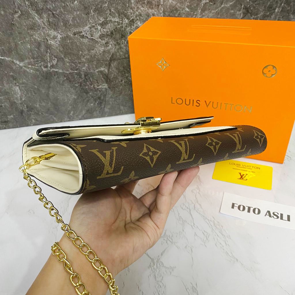 L0 Vuitton Mon0 Ebene Vavin Chain Wallet 88050 (FreeKantongKain+Bubble Wrap)